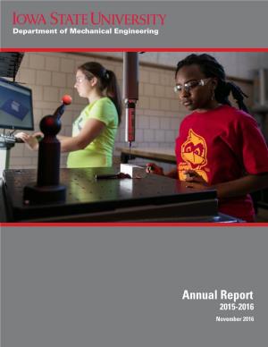Annual Report 2015-2016 November 2016 Department Operations Contents Departmentaldepartmental General General University Budget Budget Department Operations