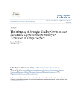The Influence of Strategies Used to Communicate Sustainable Corporate Responsibility