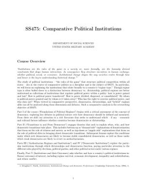 SS475: Comparative Political Institutions