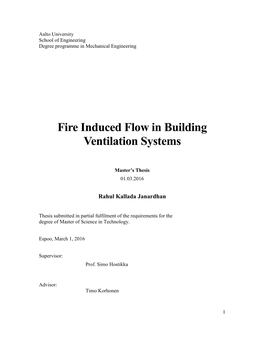 Fire Induced Flow in Building Ventilation Systems (2016)