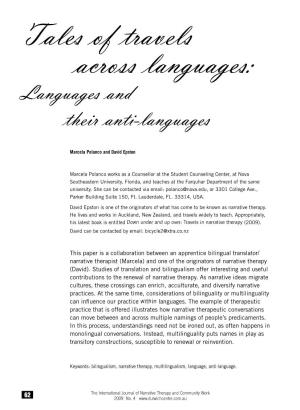 Tales of Travels Across Languages: Languages and Their Anti-Languages