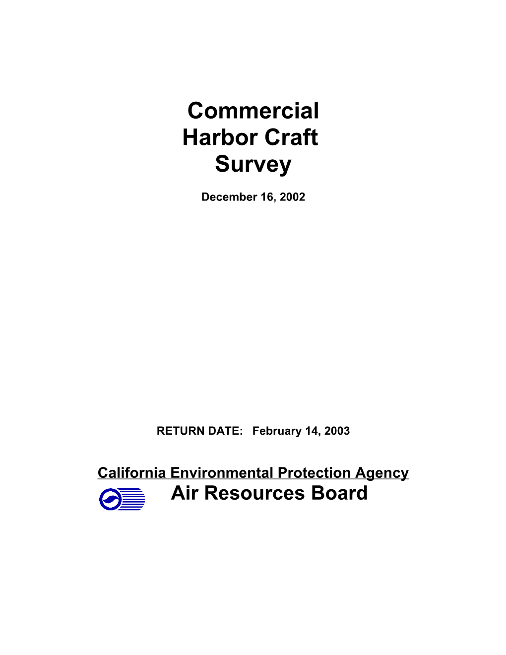 Commercial Harbor Craft Survey