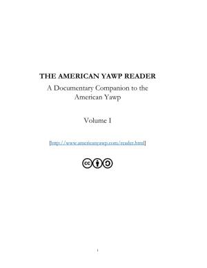 THE AMERICAN YAWP READER a Documentary Companion to the American Yawp