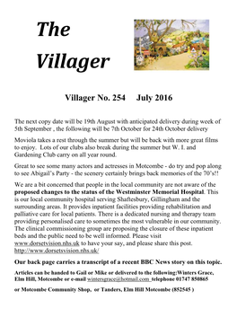 Villager 254 July 2016