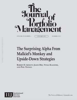 The Surprising Alpha from Malkiel's Monkey and Upside-Down Strategies