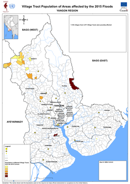 Village Tract Population of Areas Affected by the 2015 Floods YANGON REGION