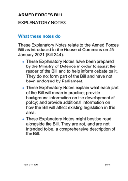 Armed Forces Bill
