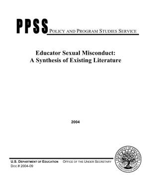 Educator Sexual Misconduct: a Synthesis of Existing Literature