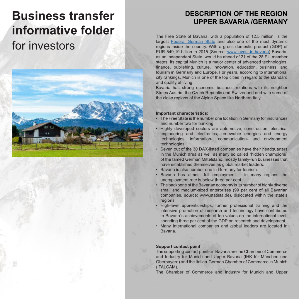 Business Transfer Informative Folder