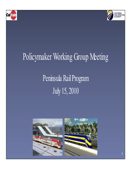Policymaker Working Group Meeting