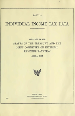 Individual Income Tax Data