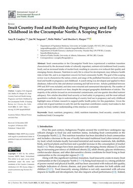 Inuit Country Food and Health During Pregnancy and Early Childhood in the Circumpolar North: a Scoping Review