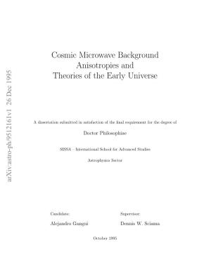 Cosmic Microwave Background Anisotropies and Theories Of