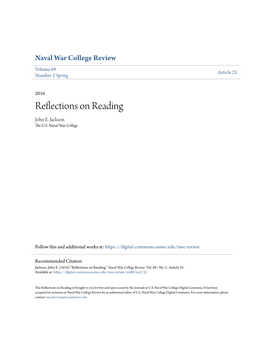 Reflections on Reading John E