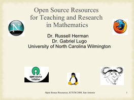 Open Source Resources for Teaching and Research in Mathematics
