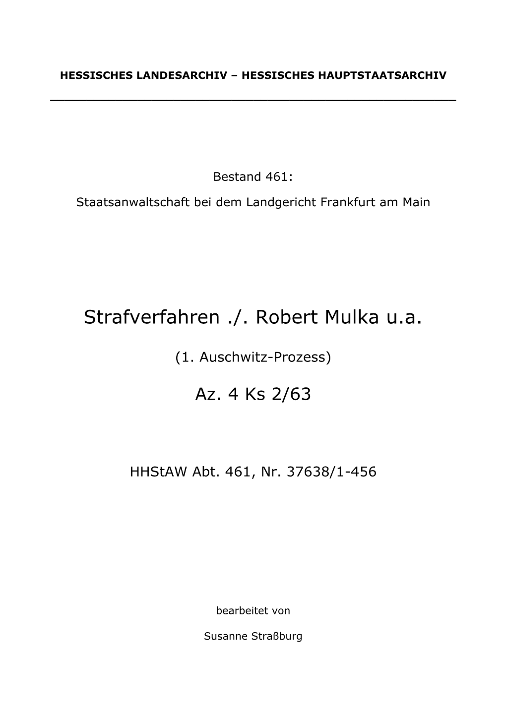 Titel Strafverfahren