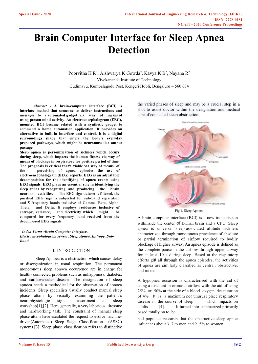 Brain Computer Interface for Sleep Apnea Detection