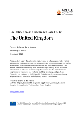 Radicalisation and Resilience Case Study the United Kingdom
