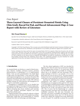 Case Report Three-Layered Closure of Persistent Oroantral Fistula Using