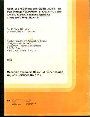 · Atlas of the Biology and Distribution of the Sea Scallop Placopecten Magellanicus and Iceland Scallop Chlamys Islandica ' in the Northwest Atlantic