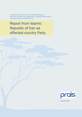 Islamic Republic of Iran As Affected Country Party