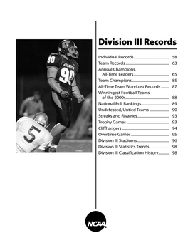NCAA Division III Football Records