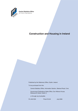 Construction and Housing in Ireland