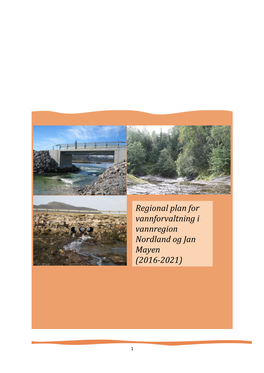 Regional Plan for Vannforvaltning I Vannregion Nordland Og Jan Mayen (2016-2021)