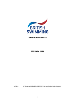 Anti-Doping Rules January 2021