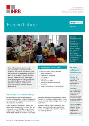 Forced Labour May 2016