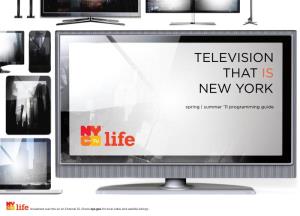 Television That Is New York