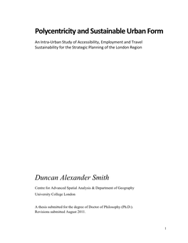 Polycentricity and Sustainable Urban Form