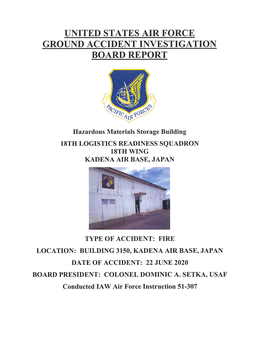 Air Force Ground Investigation Board Report Released Jan. 25
