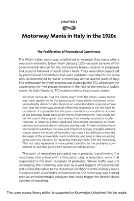 5 Motorway Mania in Italy in the 1920S