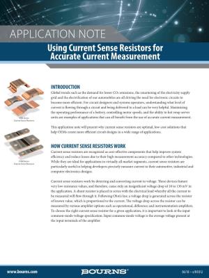 Using Current Sense Resistors for Accurate Current Measurement
