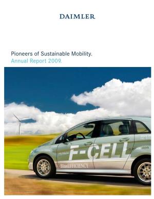 Pioneers of Sustainable Mobility. Annual Report 2009