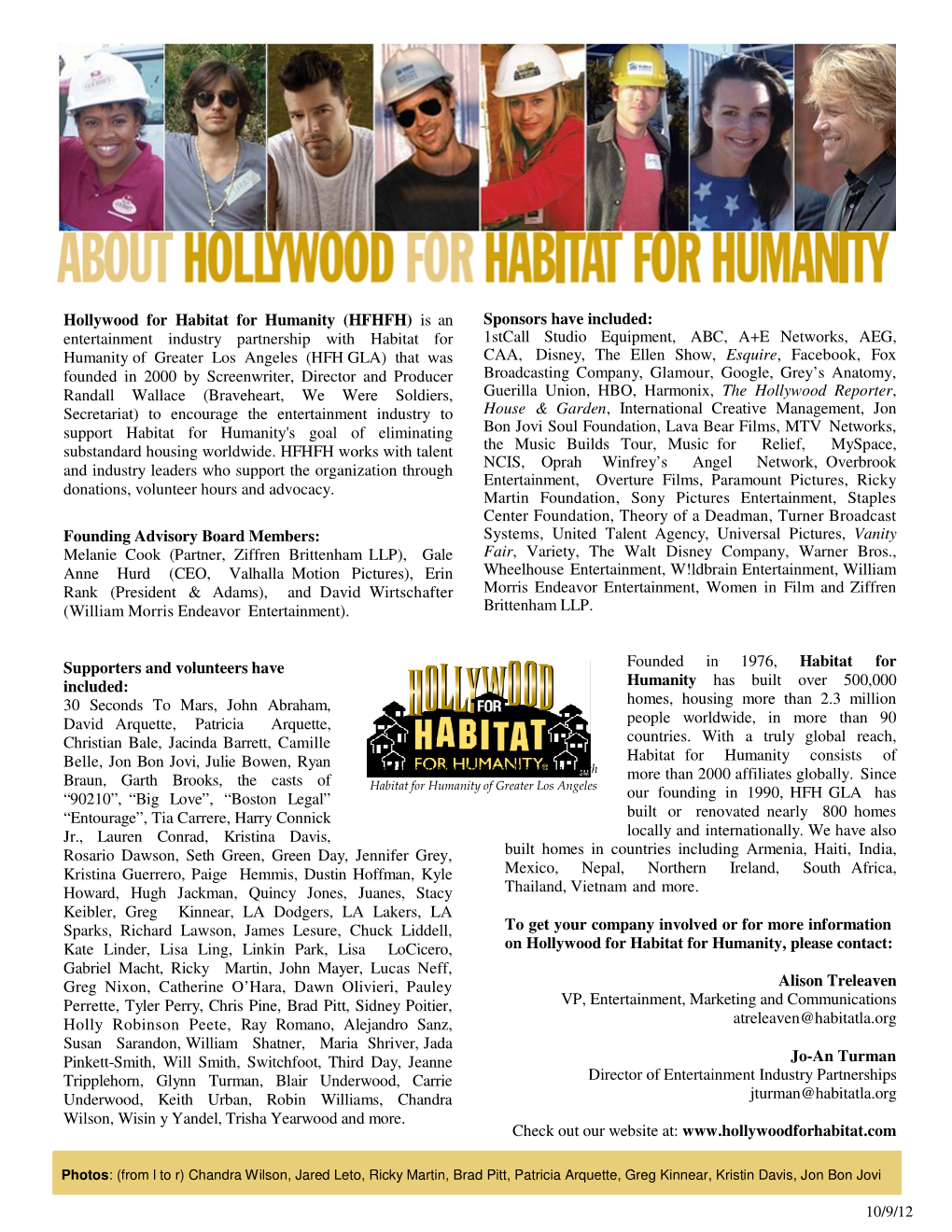 Hollywood for Habitat for Humanity