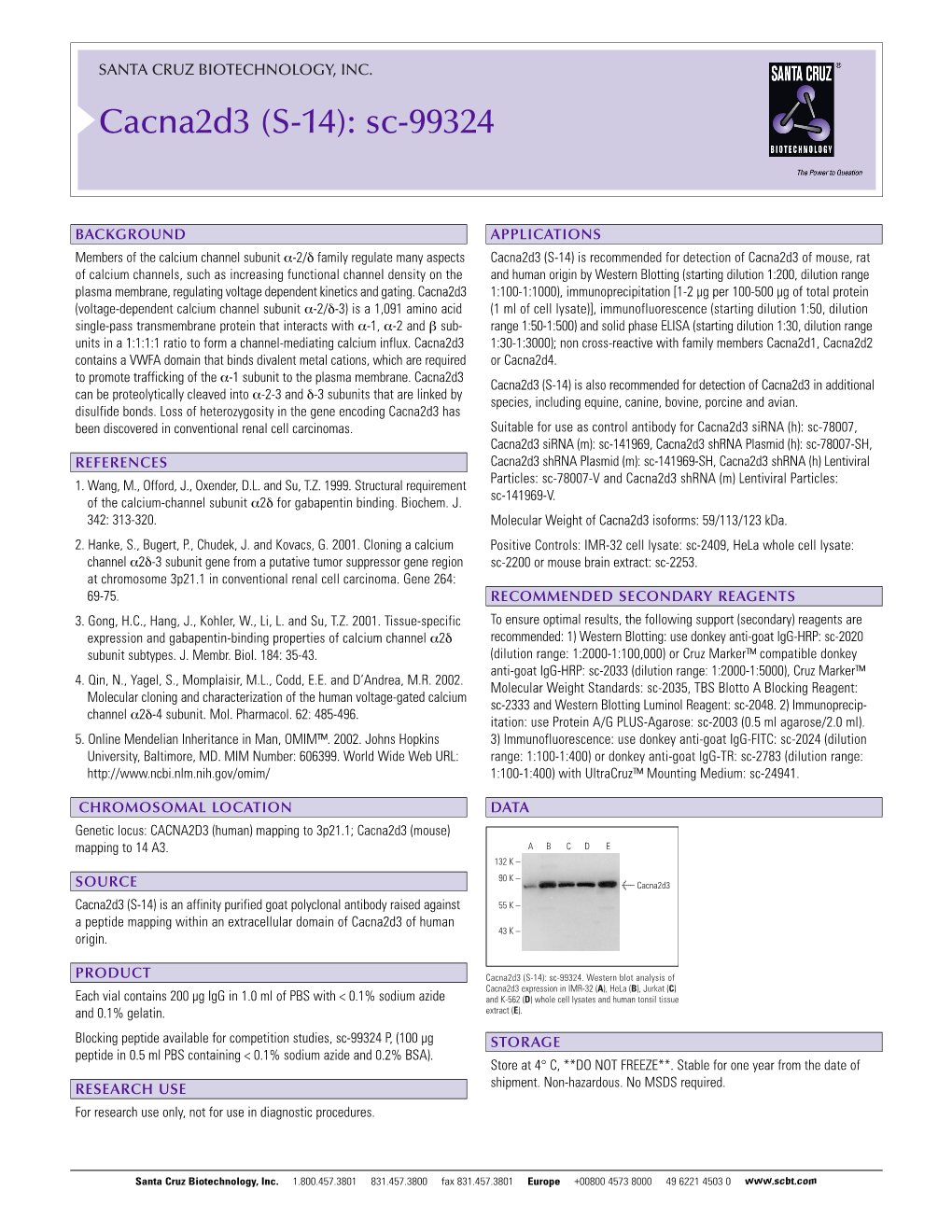 Cacna2d3 (S-14): Sc-99324