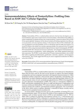 Profiling Data Based on RAW 264.7 Cellular Signaling