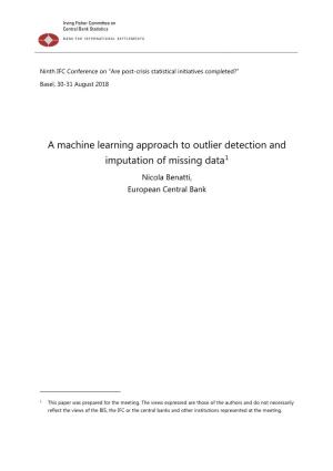 A Machine Learning Approach to Outlier Detection and Imputation of Missing Data1