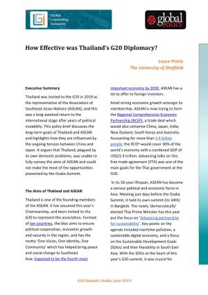 How Effective Was Thailand's G20 Summit Diplomacy