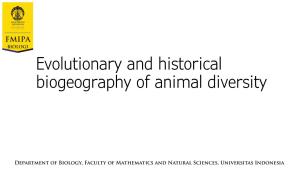 Evolutionary and Historical Biogeography of Animal Diversity Learning Objectives