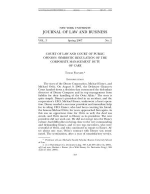 Journal of Law and Business