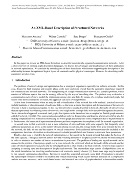 An XML-Based Description of Structured Networks