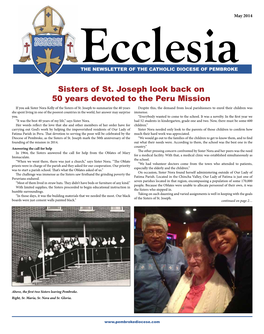 Sisters of St. Joseph Look Back on 50 Years Devoted to the Peru Mission If You Ask Sister Nora Kelly of the Sisters of St