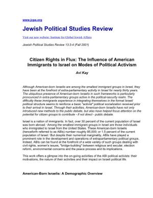 Jewish Political Studies Review