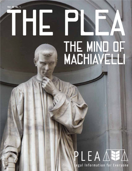 Machiavelli the Mind of the PLEA Machiavelli CONTENTS