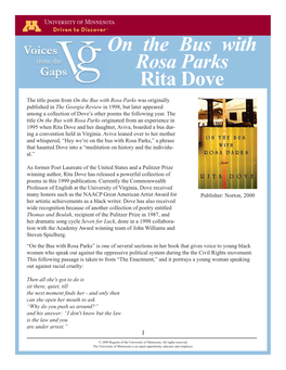 On the Bus with Rosa Parks Rita Dove