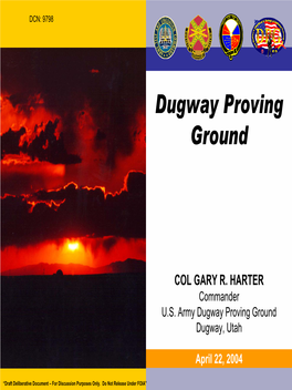 Dugway Proving Ground