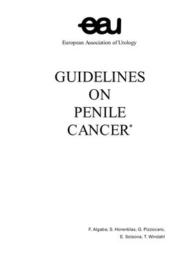 EAU Guidelines on Penile Cancer 2001